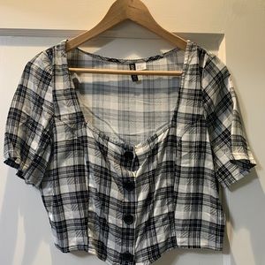 Plaid crop top